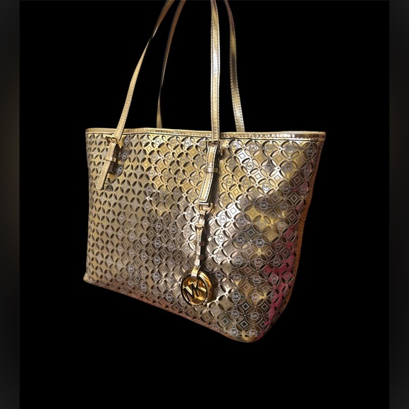 MICHAEL KORS EUC Shimmering Gold Tote - Picture 3 of 12